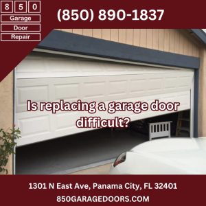 Is replacing a garage door difficult?