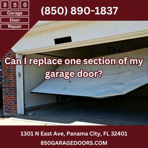 Can I replace one section of my garage door?